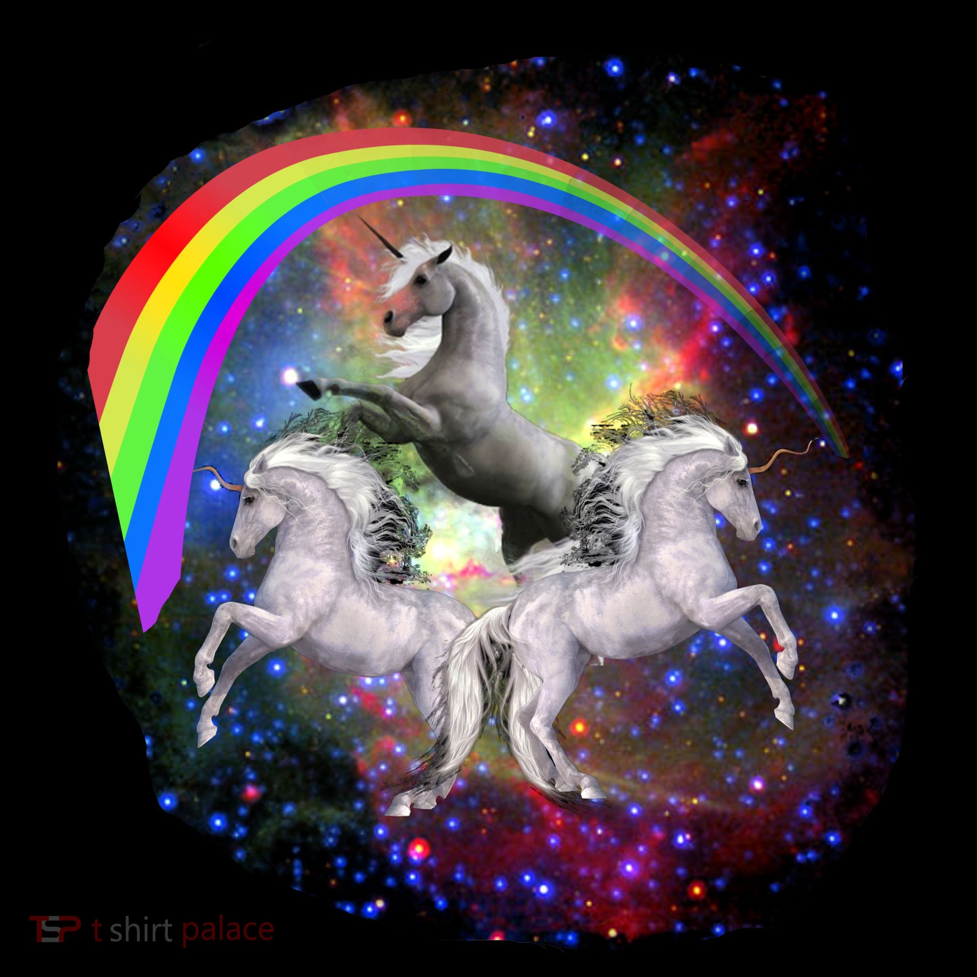 Three Unicorns Rainbow Long Sleeve Shirt