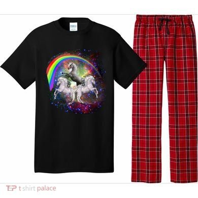 Three Unicorns Rainbow Pajama Set