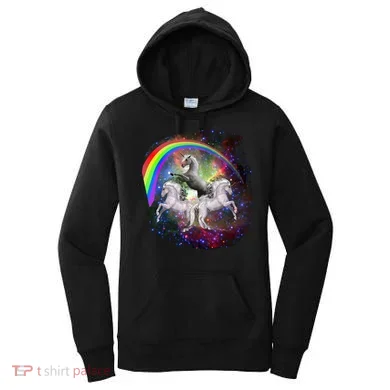 Three Unicorns Rainbow Women's Hoodie