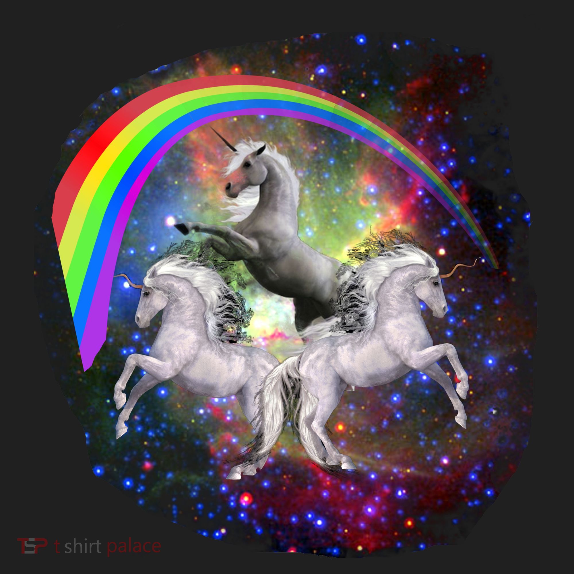 Three Unicorns Rainbow Tumbler