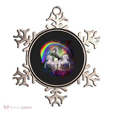 Three Unicorns Rainbow Ornament