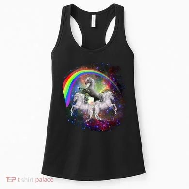 Three Unicorns Rainbow Women's Tank Top