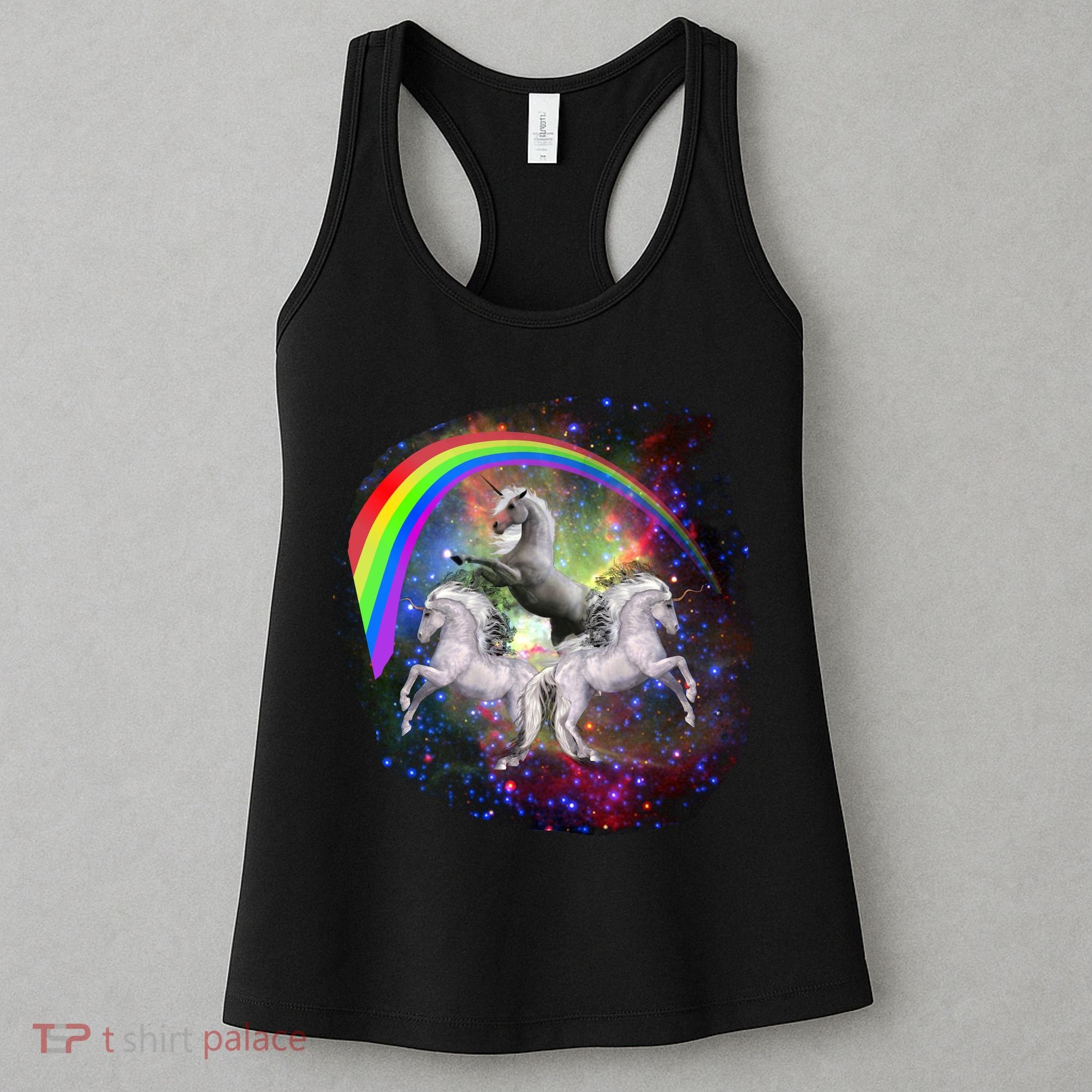 Three Unicorns Rainbow Women's Tank Top