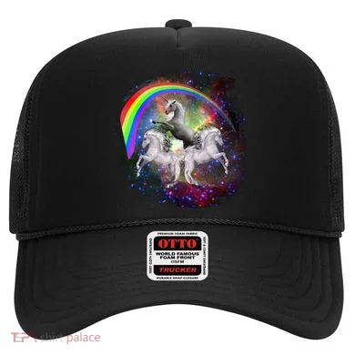 Three Unicorns Rainbow Hat