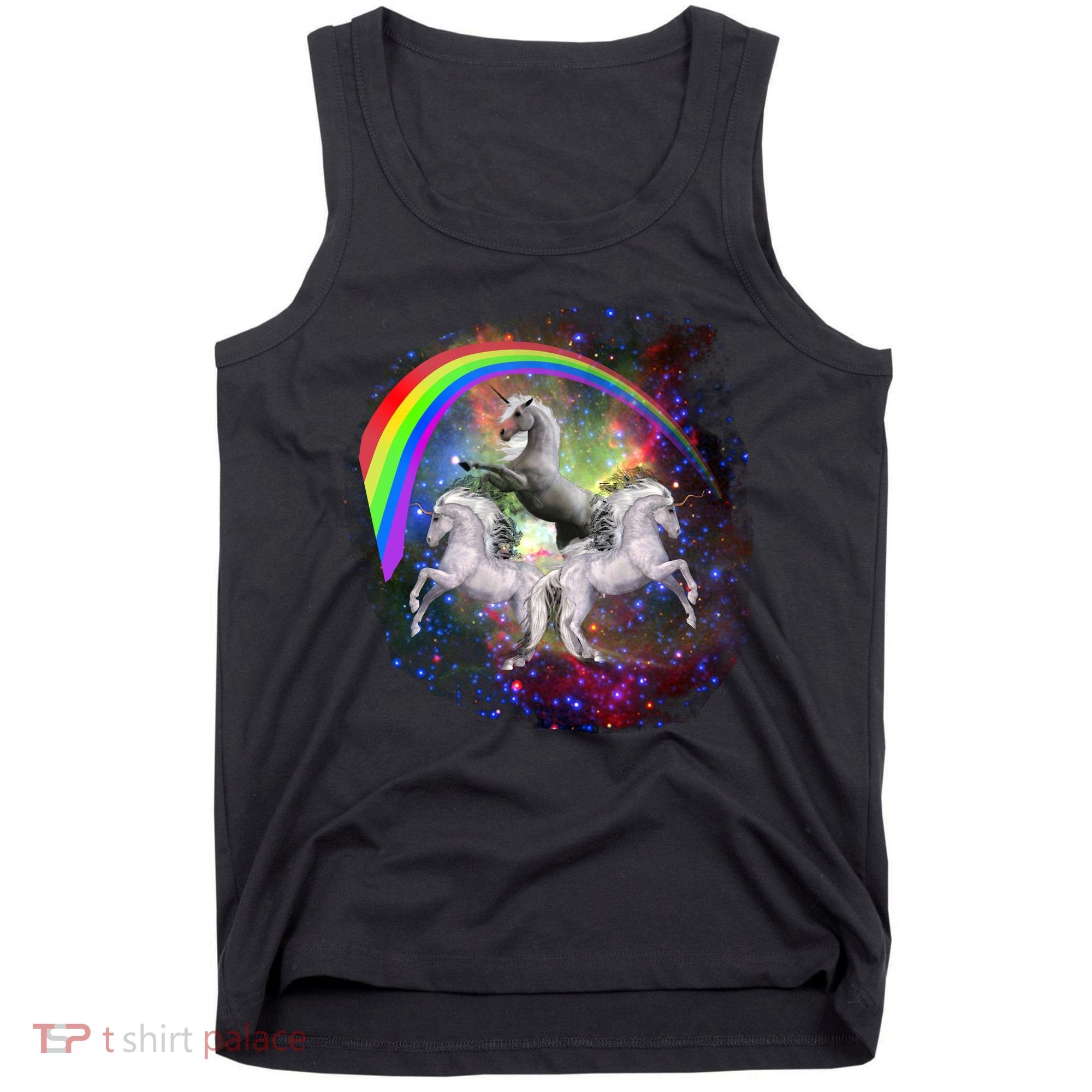 Three Unicorns Rainbow Tank Top