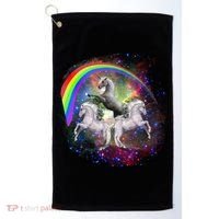 Three Unicorns Rainbow Golf Towel thumb 0