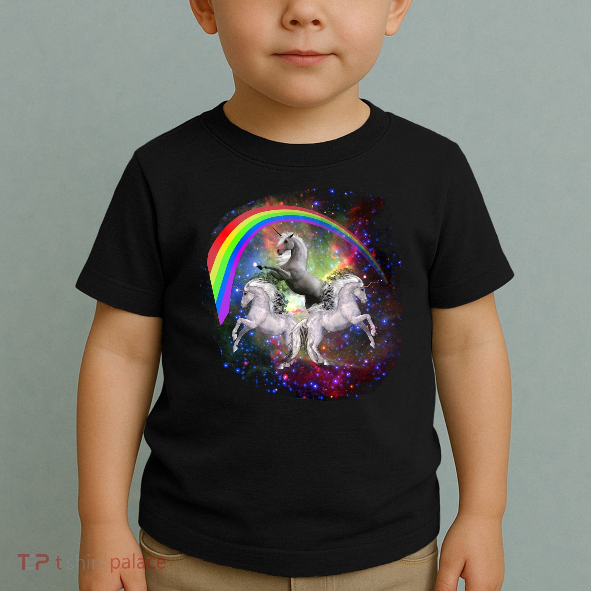 Three Unicorns Rainbow Toddler T-Shirt