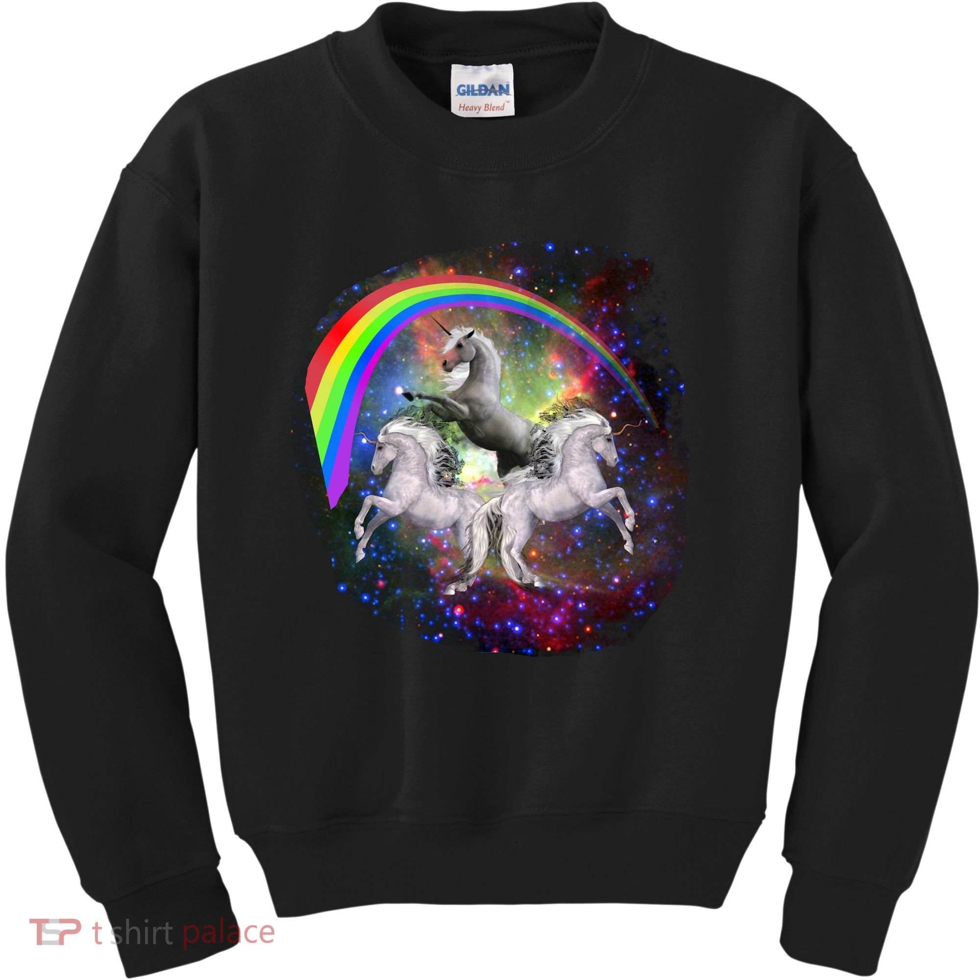 Three Unicorns Rainbow Kids Sweatshirt