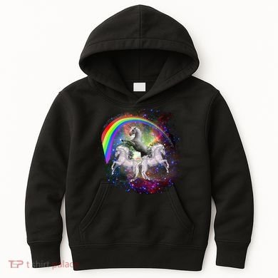 Three Unicorns Rainbow Kids Hoodie