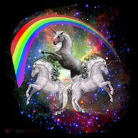 Three Unicorns Rainbow Tote Bag thumb 4