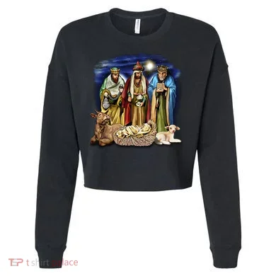 Three Wise Men Cropped Pullover Crew