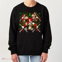 Three Wise Monkey Ugly Christmas Sweater Women's Sweatshirt thumb 0