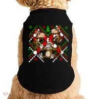 Three Wise Monkey Ugly Christmas Sweater Doggie Tank thumb 0