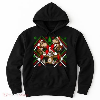 Three Wise Monkey Ugly Christmas Sweater Hoodie