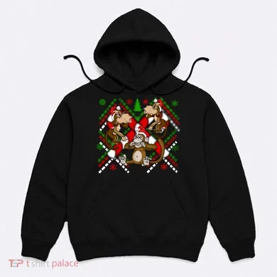 Three Wise Monkey Ugly Christmas Sweater Hoodie