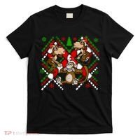 Three Wise Monkey Ugly Christmas Sweater T-Shirt thumb 0