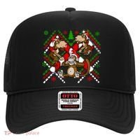 Three Wise Monkey Ugly Christmas Sweater Hat thumb 0