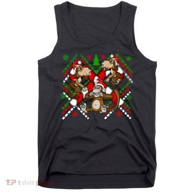 Three Wise Monkey Ugly Christmas Sweater Tank Top