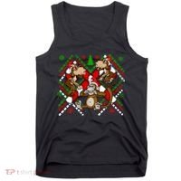 Three Wise Monkey Ugly Christmas Sweater Tank Top thumb 0