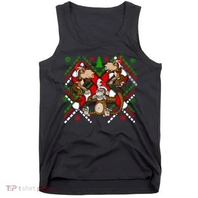 Three Wise Monkey Ugly Christmas Sweater Tank Top