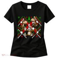Three Wise Monkey Ugly Christmas Sweater Women's T-Shirt thumb 0