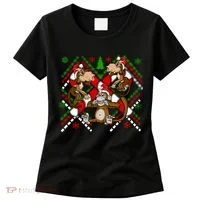 Three Wise Monkey Ugly Christmas Sweater Women's T-Shirt thumb 0