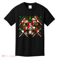 Three Wise Monkey Ugly Christmas Sweater Kids T-Shirt thumb 0