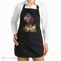 Three Wolf Collage Apron thumb 2