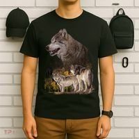 Three Wolf Collage T-Shirt thumb 6