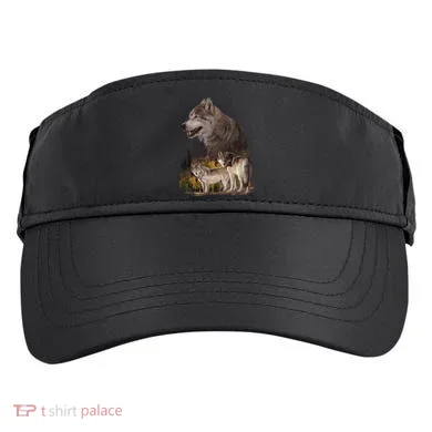 Three Wolf Collage Adult Drive Performance Visor