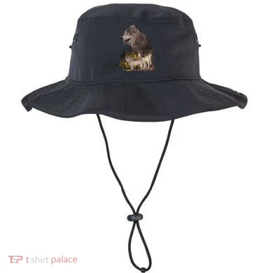 Three Wolf Collage Bucket Hat