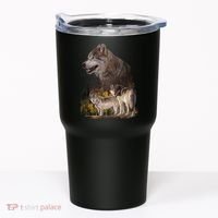Three Wolf Collage Tumbler thumb 0