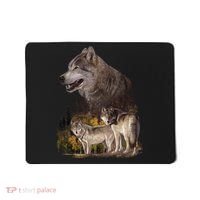 Three Wolf Collage Mousepad thumb 0