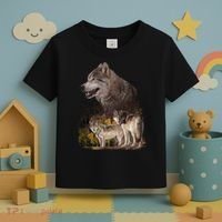 Three Wolf Collage Toddler T-Shirt thumb 3
