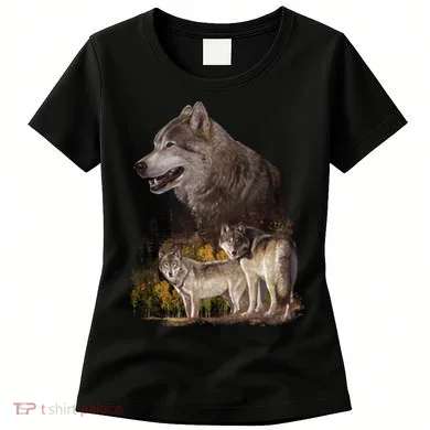 Three Wolf Collage Women's T-Shirt