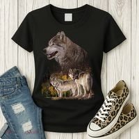 Three Wolf Collage Women's T-Shirt thumb 3