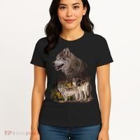 Three Wolf Collage Women's T-Shirt thumb 4