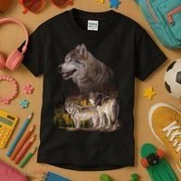 Three Wolf Collage Kids T-Shirt thumb 3