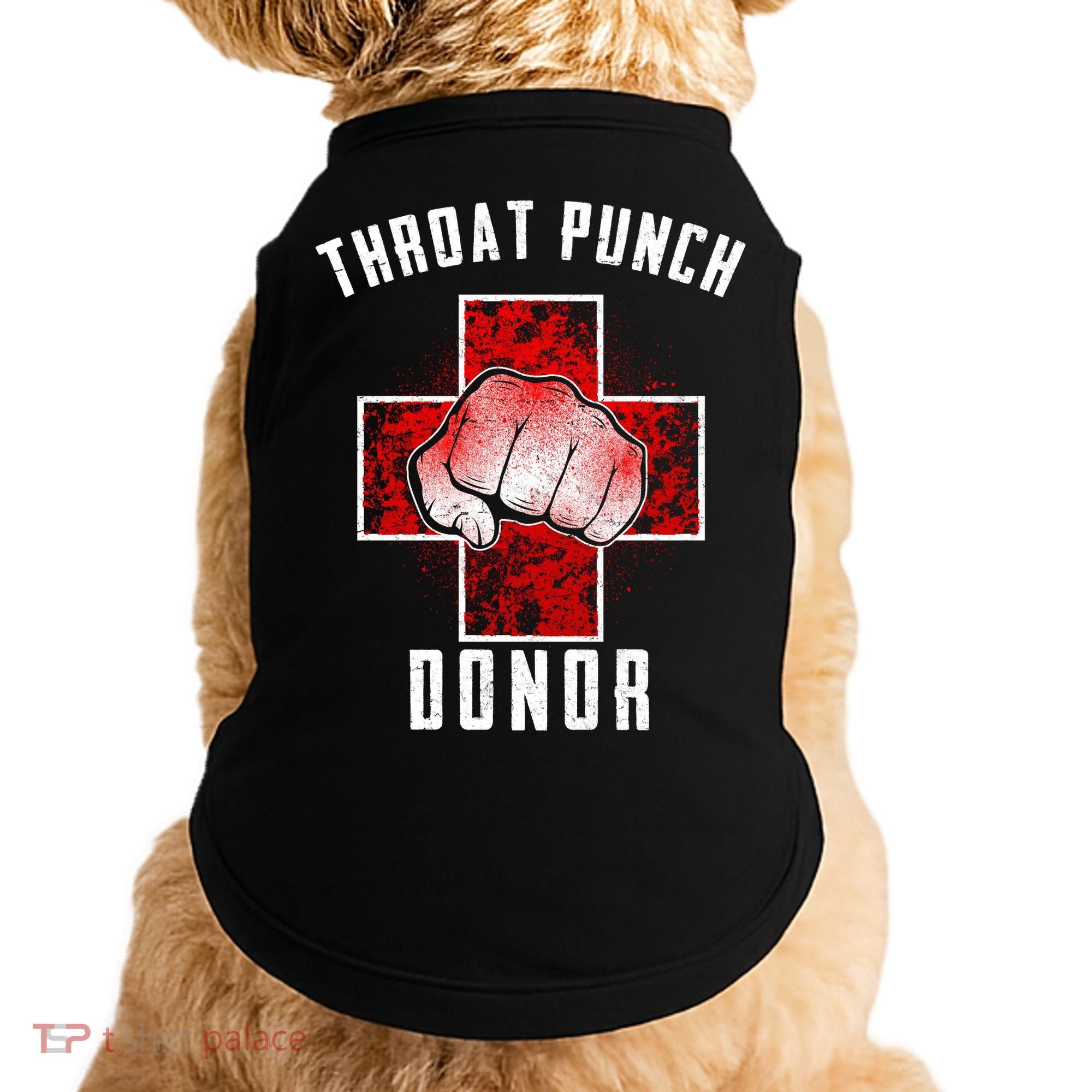Throat Punch Donor Boxing Fan Doggie Tank