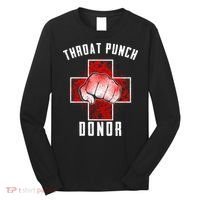 Throat Punch Donor Boxing Fan Long Sleeve Shirt thumb 0