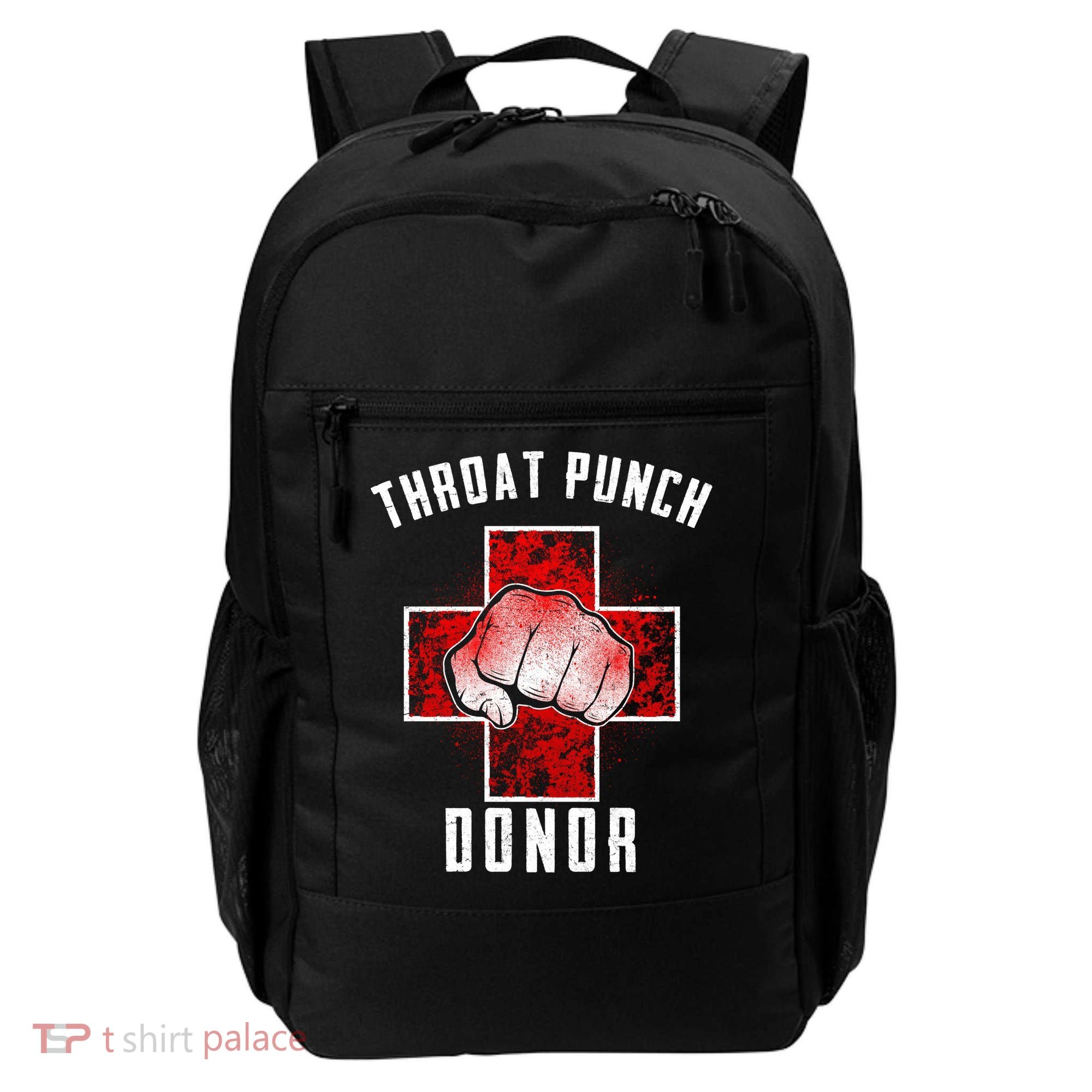 Throat Punch Donor Boxing Fan Backpack