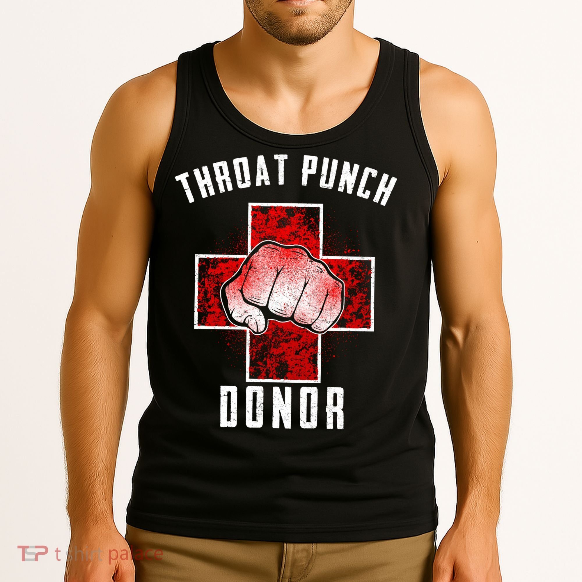 Throat Punch Donor Boxing Fan Tank Top