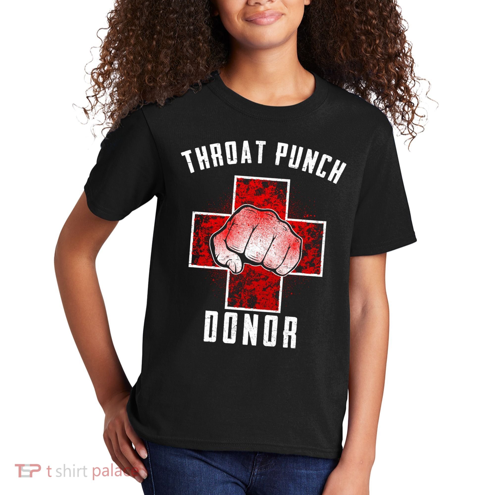 Throat Punch Donor Boxing Fan Kids T-Shirt