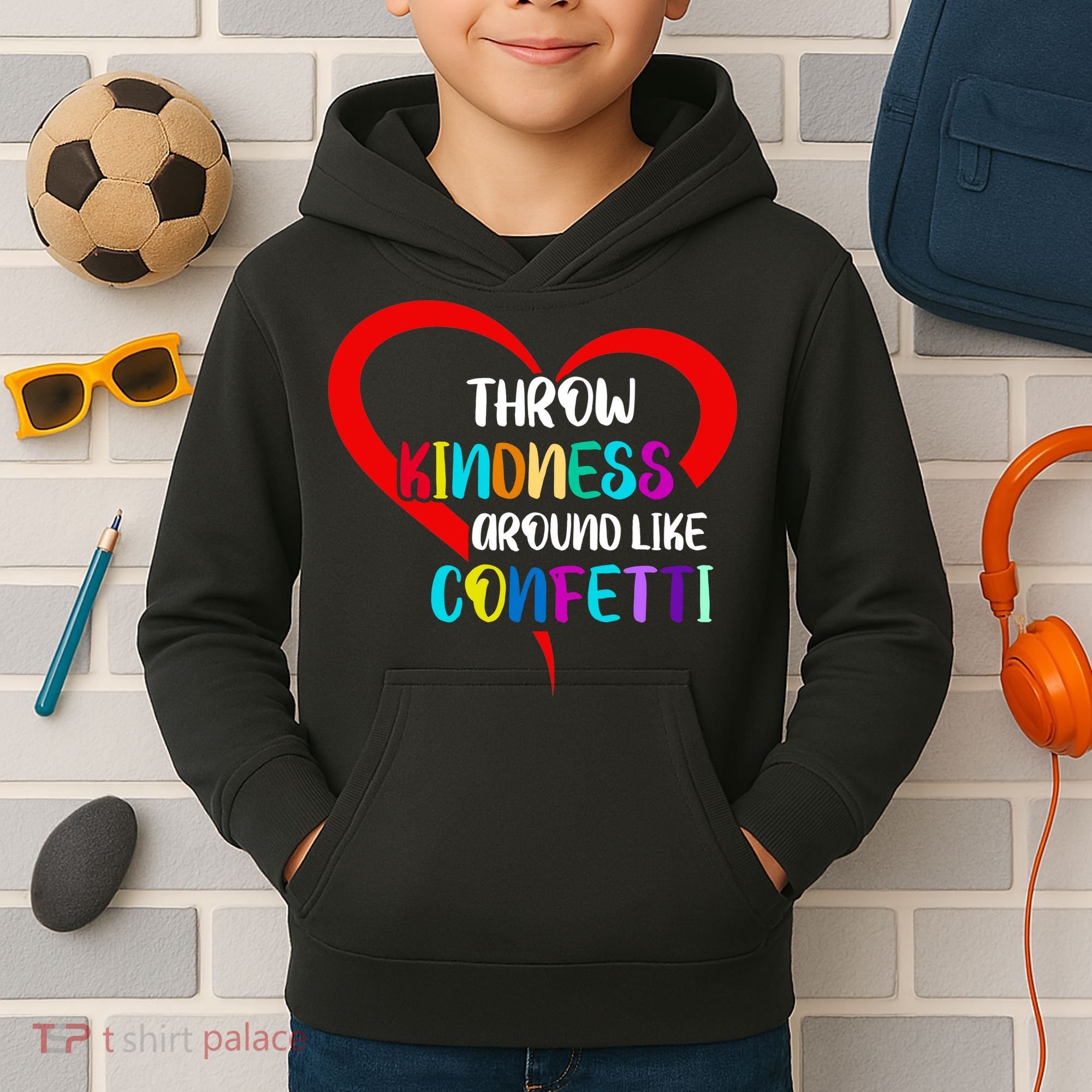 Throw Kindness Around Like Confetti Kids Hoodie