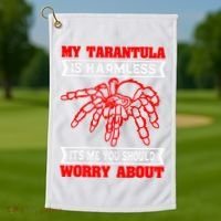 Tarantula Hairy Spiders Arachnid Entomophile Entomologist Golf Towel thumb 1