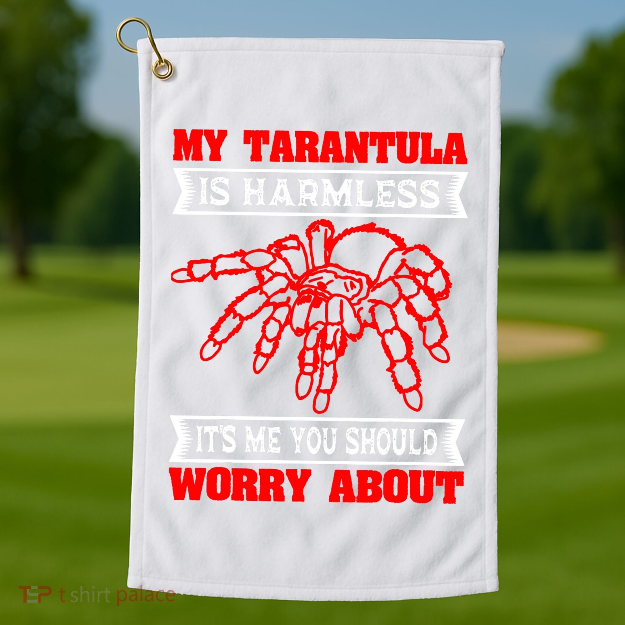 Tarantula Hairy Spiders Arachnid Entomophile Entomologist Golf Towel