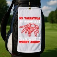 Tarantula Hairy Spiders Arachnid Entomophile Entomologist Golf Towel thumb 2