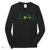 Tractor Heartbeat Shirts Best For Farmers Long Sleeve Shirt thumb 0