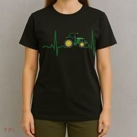 Tractor Heartbeat Shirts Best For Farmers T-Shirt thumb 4