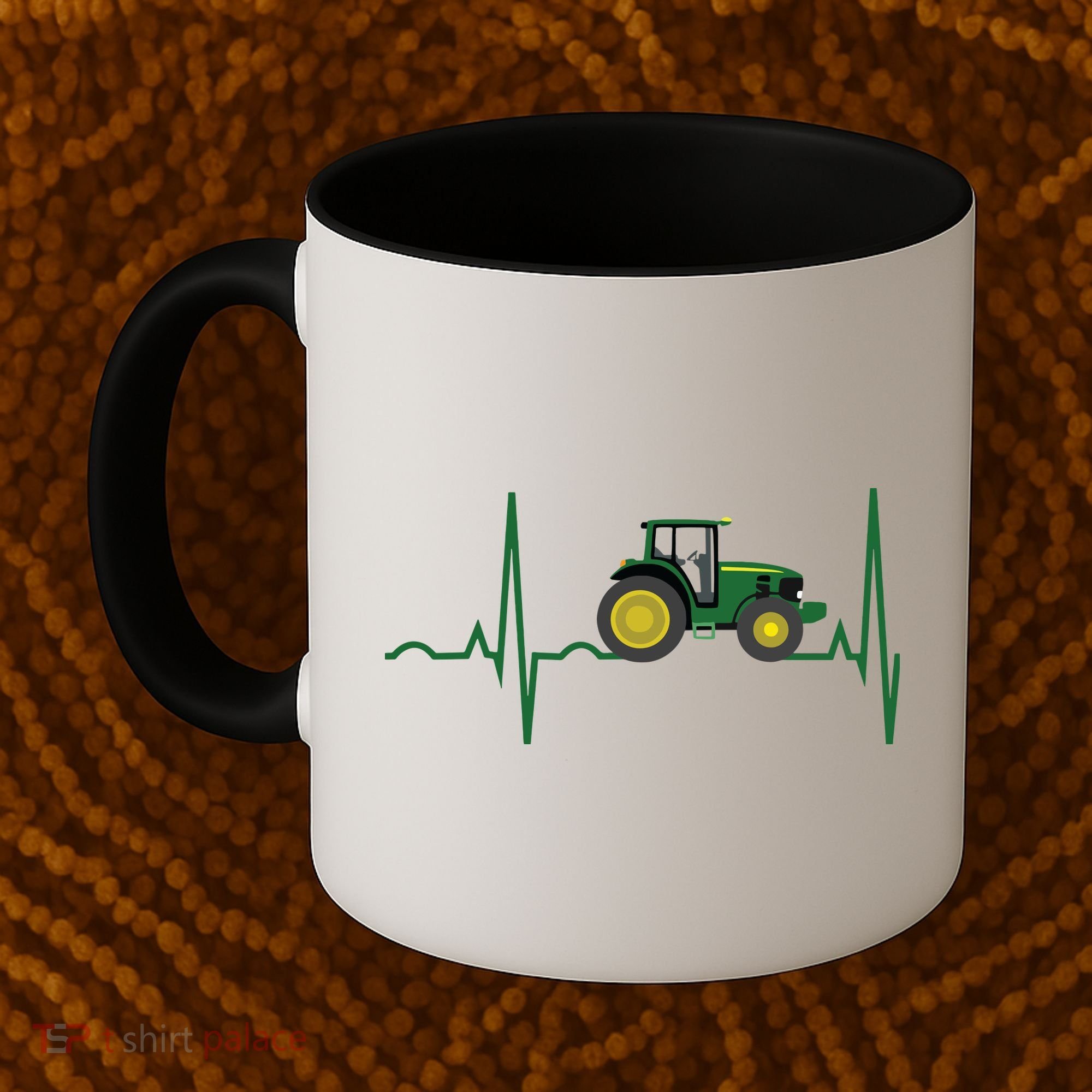 Tractor Heartbeat Shirts Best For Farmers Coffee Mug